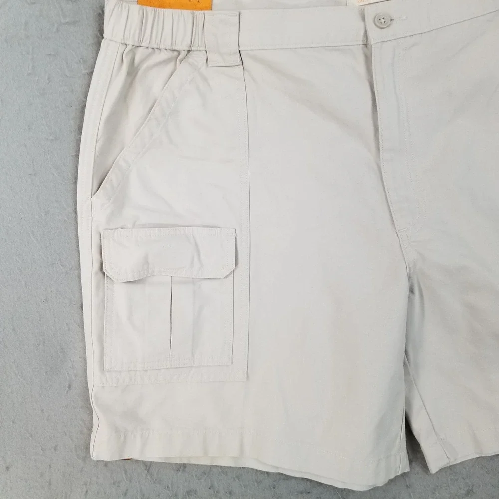 Savane Hiking Shorts Mens 44 Stone Beige Cargo UPF 30 Cotton Comfort Waist New